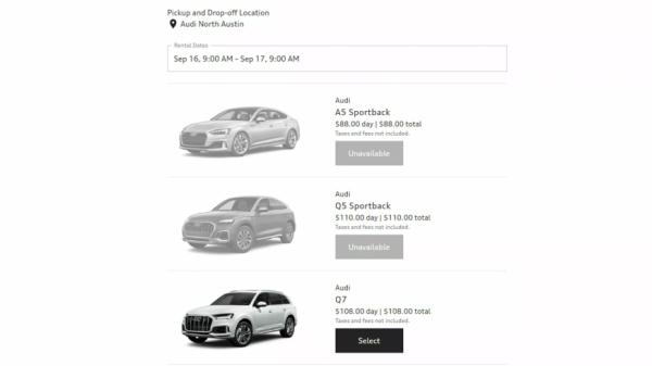 Компания Audi закрывает свою программу аренды автомобилей 