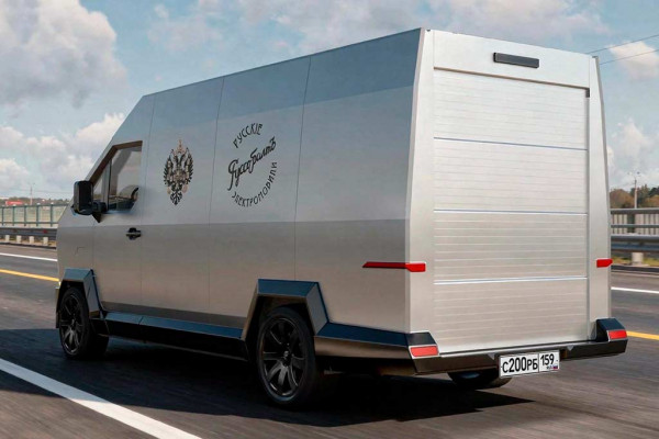 Руссо-Балт: российский электрический фургон с дизайном в стиле Tesla Cybertruck