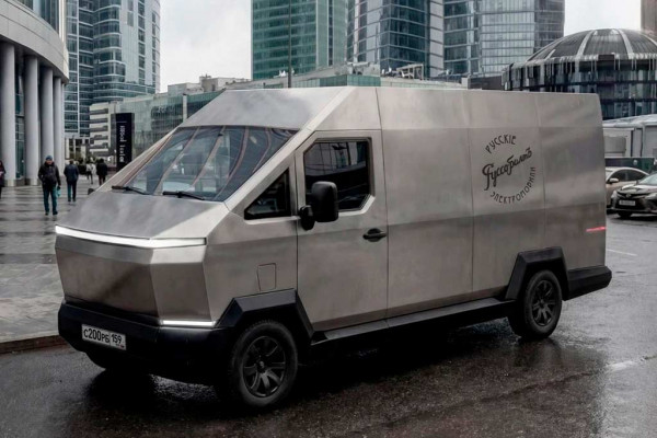 Руссо-Балт: российский электрический фургон с дизайном в стиле Tesla Cybertruck