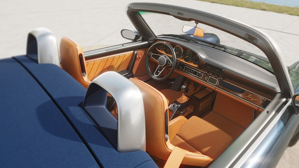 Рестомод Porsche 911 Carrera Cabriolet от Singer: убирающиеся фары и новый откидной верх
